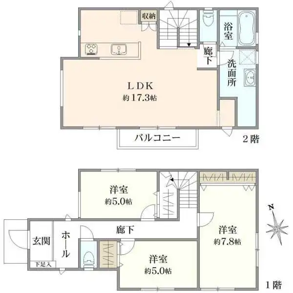 船橋市北本町２丁目 間取図