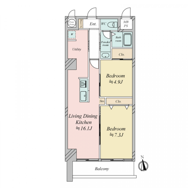 ダイアパレス順慶町 間取図