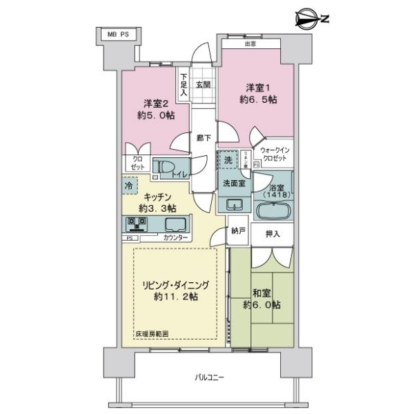 ライオンズオーチャードガーデン 間取図