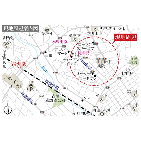 町田市旭町２丁目 現地案内図
