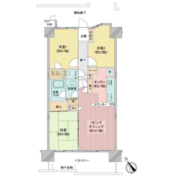 オクトス湘南茅ヶ崎グランドヒル 間取図