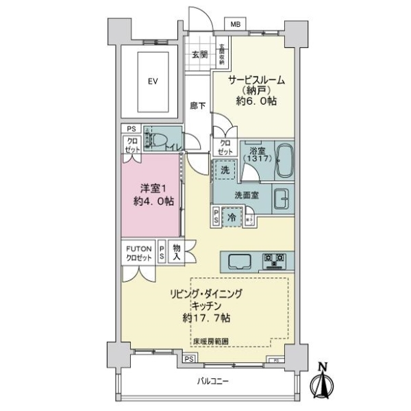 ライオンズ蒲田レジデンス 間取図
