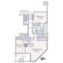 ブランズタワー大阪本町 間取図