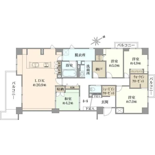 キャッスルヒル浮間舟渡 間取図