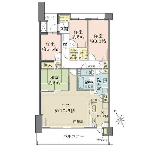 グランノア汐見台 間取図