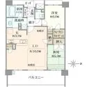 プラウド浦和仲町アクアフォーレ 間取図