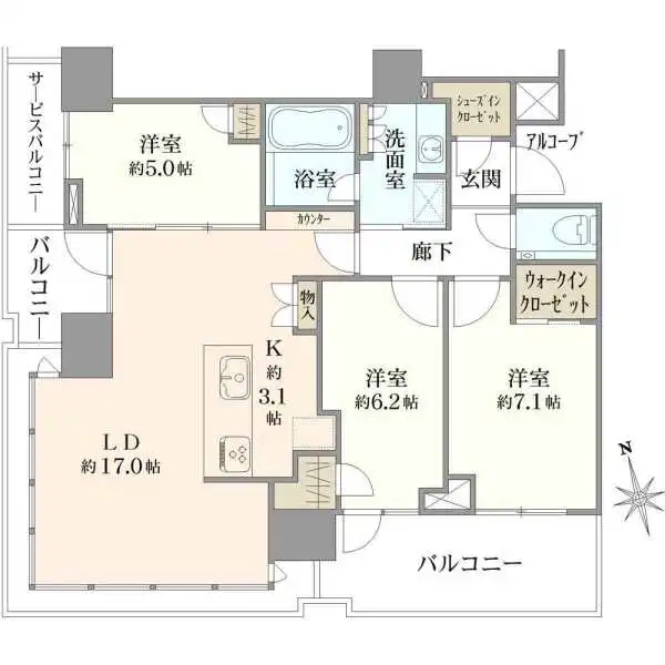 プラウドタワー芝浦 間取図