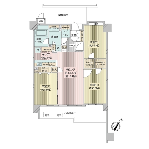コニファーコート・ロワジール 間取図