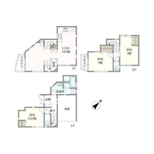 横浜市南区三春台 間取図