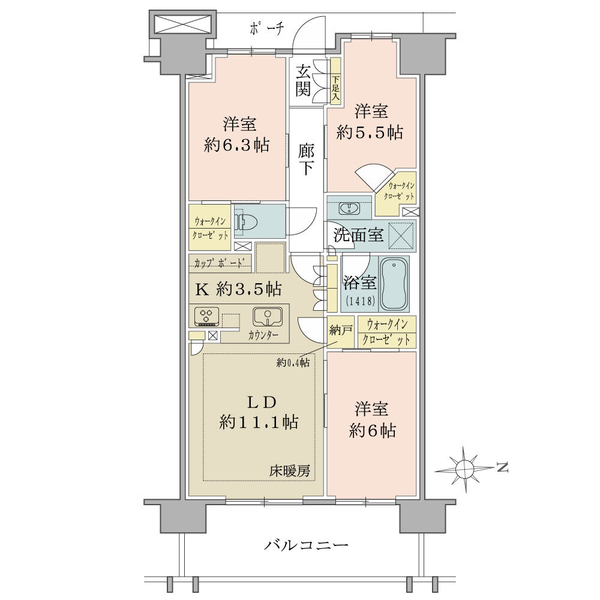 ブリリア辰巳キャナルテラス 間取図