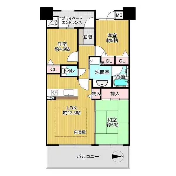 キングマンションシティオアシス公園通り 間取図