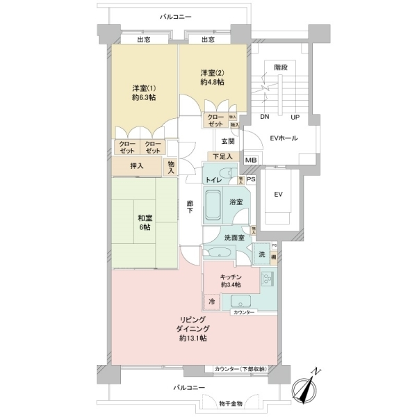 パークシティ本牧Ｅ棟 間取図