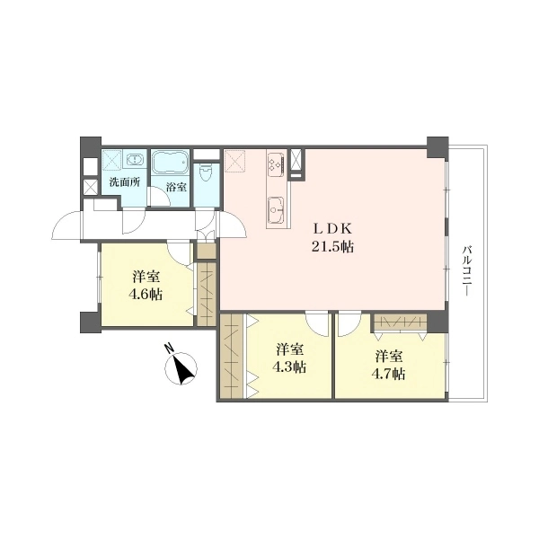 日商岩井南千住マンション 間取図