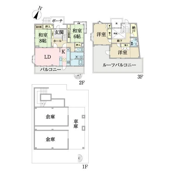 八王子市散田町3丁目 間取図
