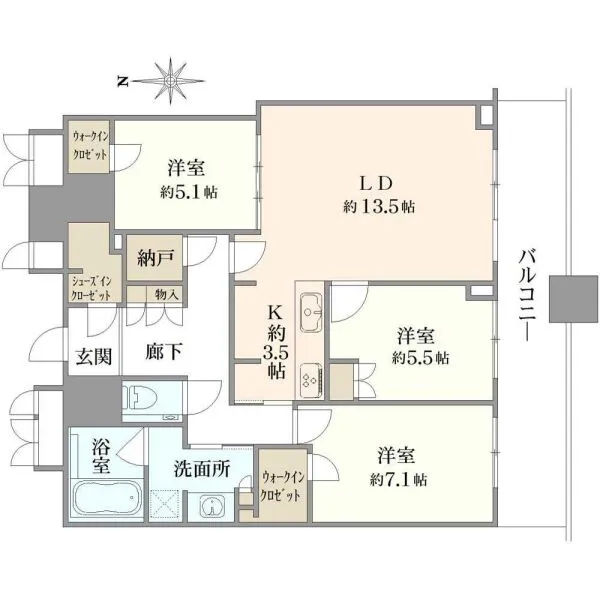 武蔵野タワーズスカイクロスタワー 間取図