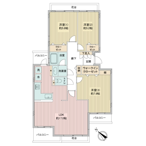 プライム丸山台第２ 間取図