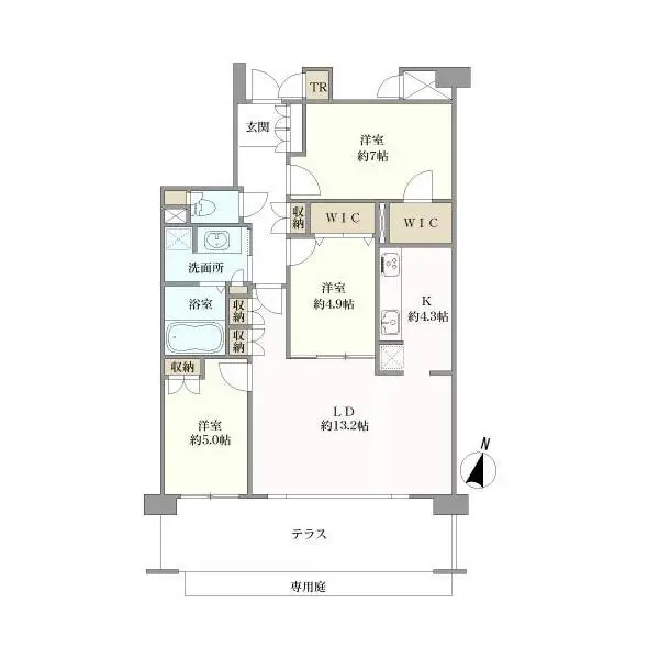 グレーシアシティ立川 間取図