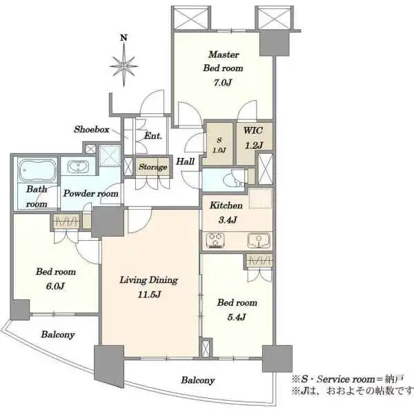 ドリームタワーキュアレジデンス 間取図