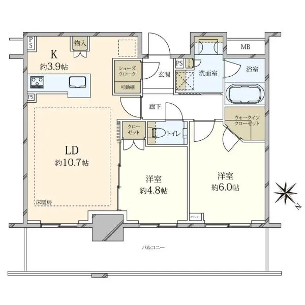 プラウドタワー平井 間取図