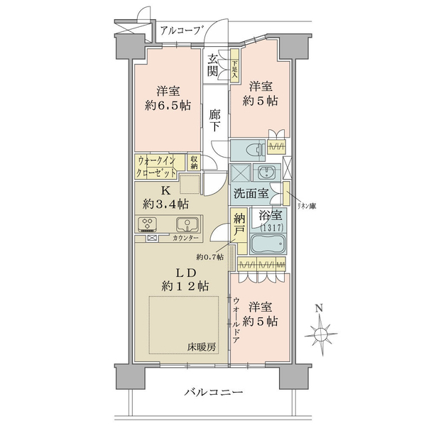 リビオシティ三国ヶ丘 間取図