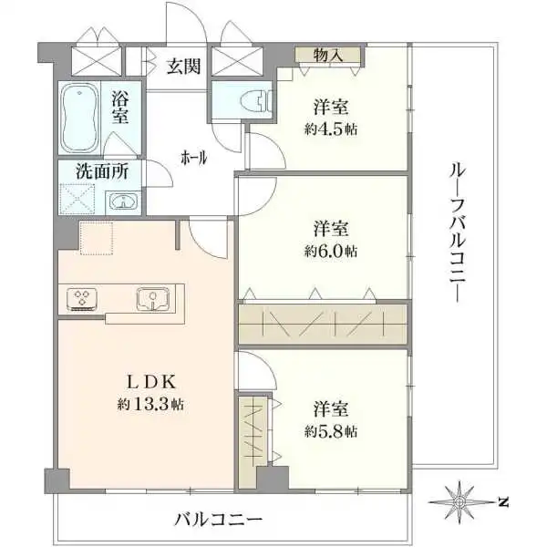 シティハイツ大山 間取図