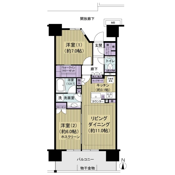 メイツ深川住吉 間取図