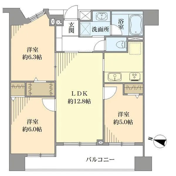 ダイアパレス湘南藤沢ＩＩ１００２ 間取図