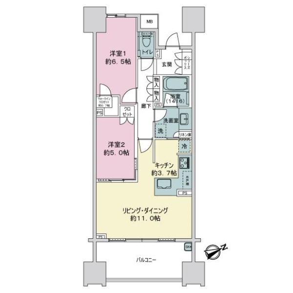 ザ・パークハウス名古屋ディライトスクエア 間取図