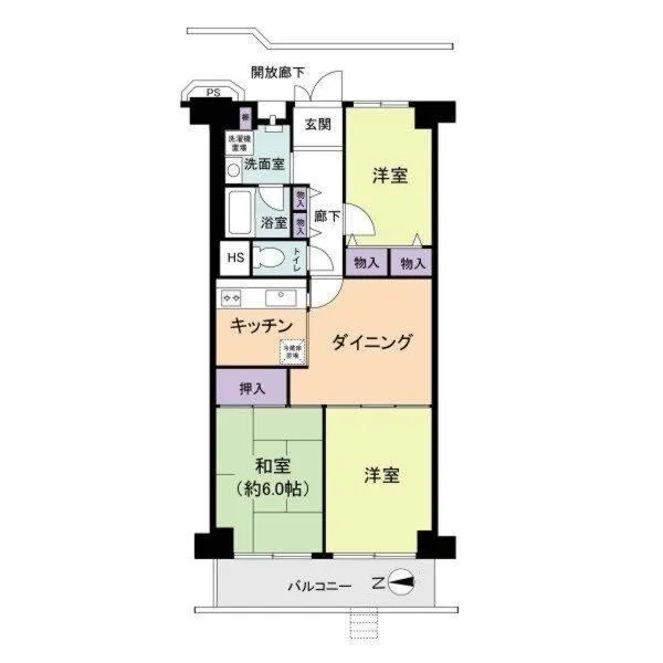 南千住スカイハイツ西 間取図