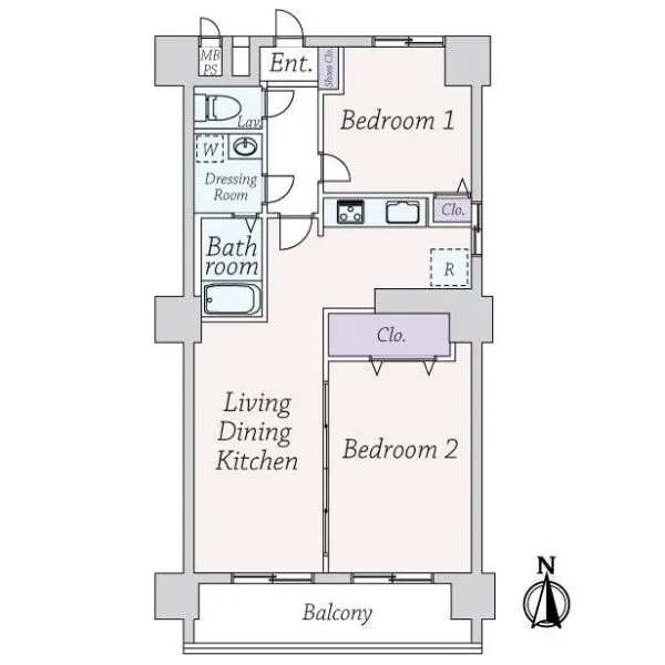 日商岩井方南町マンション 間取図