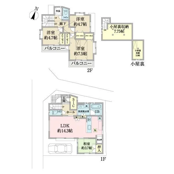 足立区六木２丁目 間取図