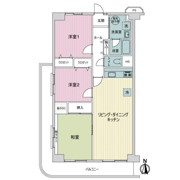 多摩川ビューハイツ 間取図