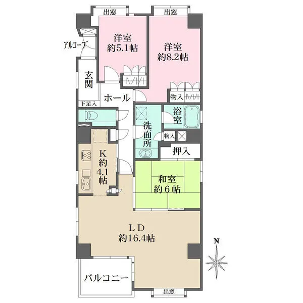 コスモ多摩川ラ・ミューゼ 間取図
