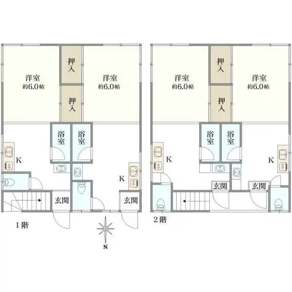 豊島区南長崎3丁目 借地権付きアパート 間取図