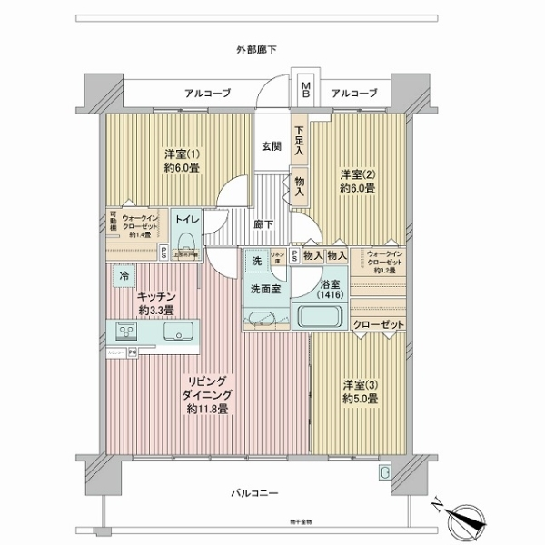 デュオヒルズ東川口 間取図