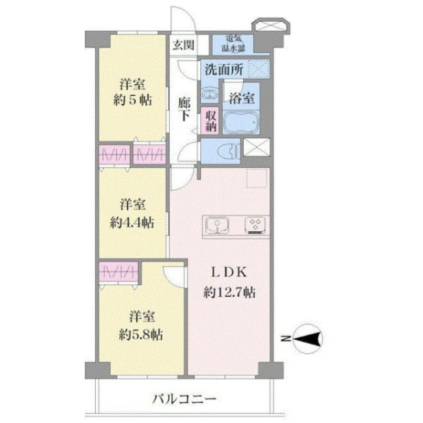 ＹＤ鶴見マンションＣ棟 間取図