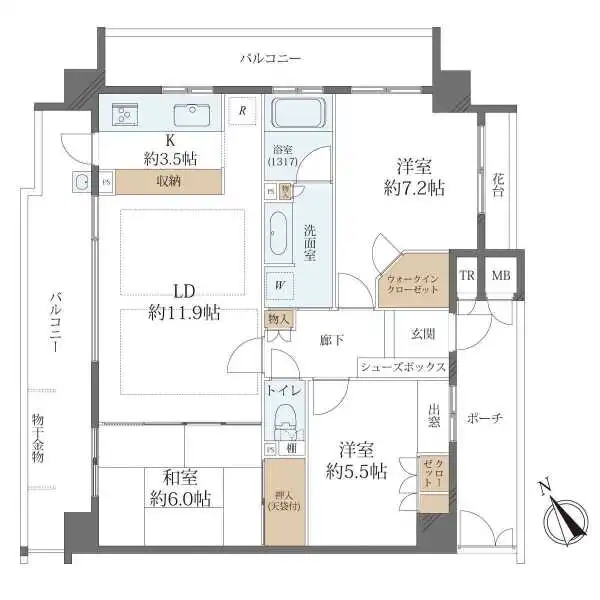 ローレルスクエア南甲子園 間取図