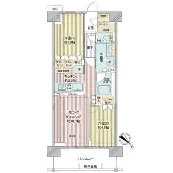 2021年8月築・56.10m2・2LDK