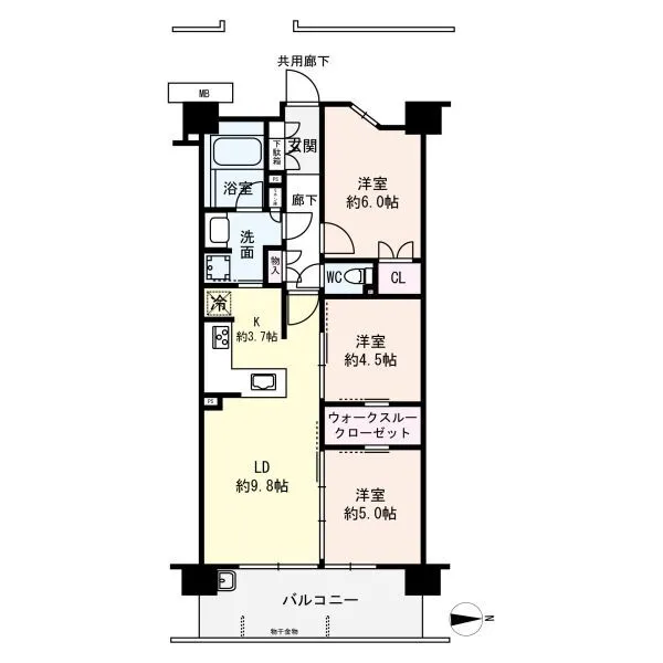 レーベン千里青山台ＧＲＡＮＨＩＧＨ 間取図