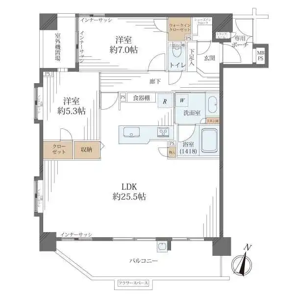 ライオンズ南柏ステーションプラザ 間取図