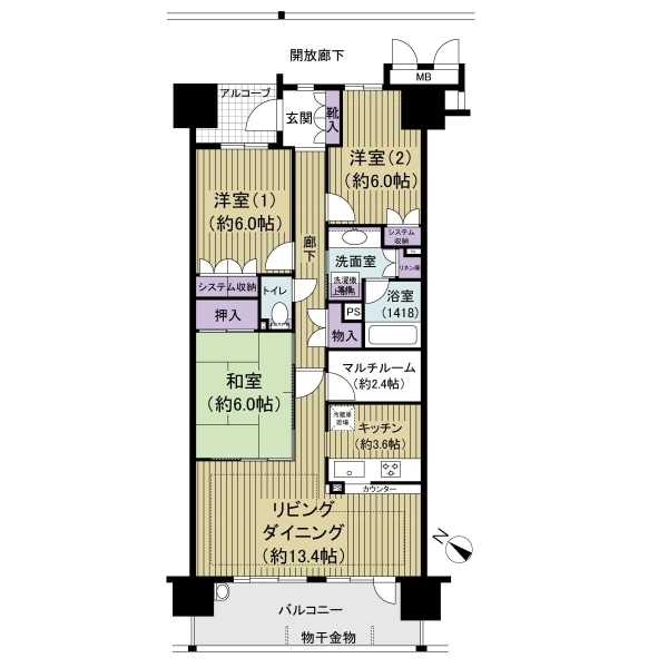 アイ・プレイス稲毛　ファーストコート 間取図