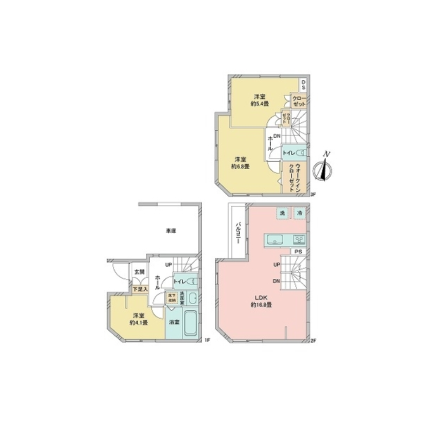 大田区南馬込2丁目 間取図