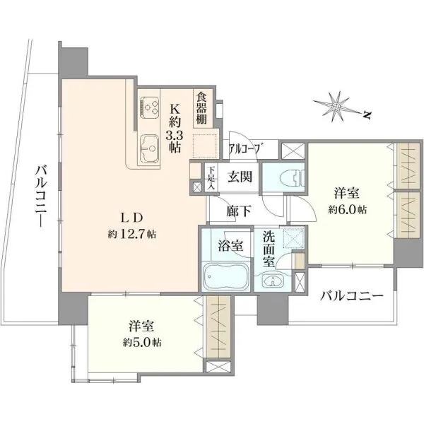 ライオンズグローベル北千住シティマークス 間取図