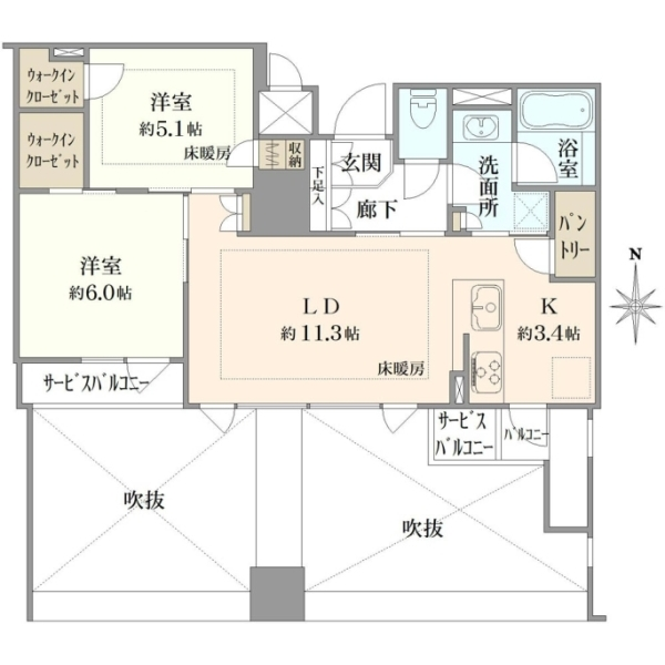 プレミスト京都四条堀川 間取図