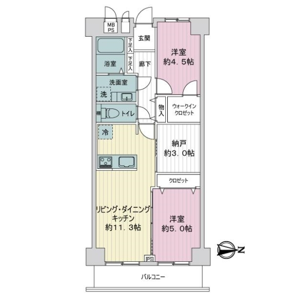 町屋ビューハイツ 間取図