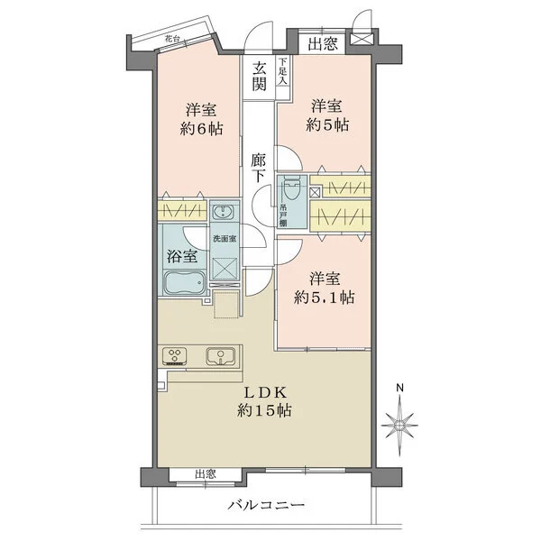 バームステージ綾瀬壱番館 間取図