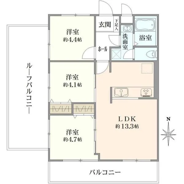 ライオンズマンション西新井第二 間取図