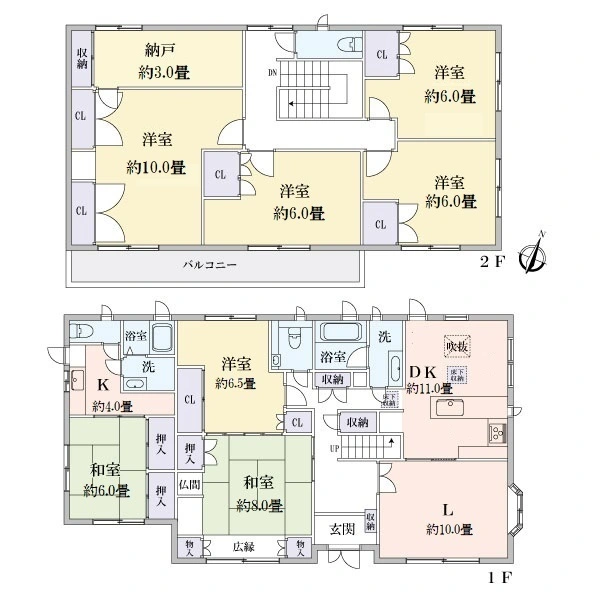 桑名市星見ヶ丘５丁目 間取図