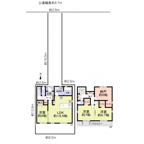 名古屋市北区西味鋺５丁目 間取図