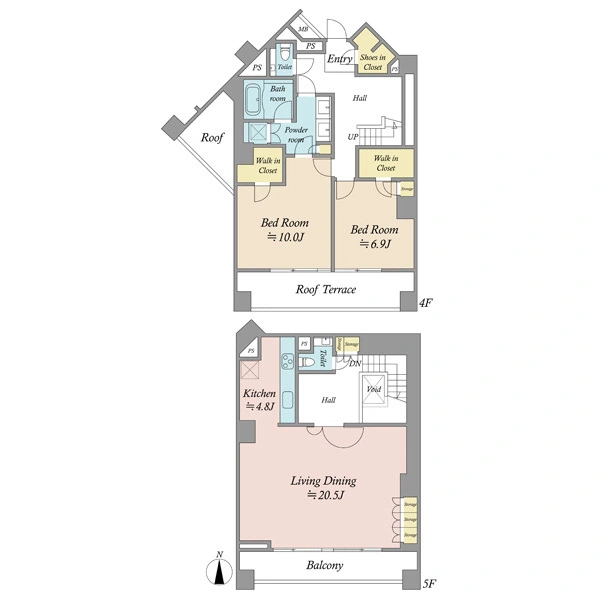 グローリオ蘆花公園ヴィラＤ棟 間取図